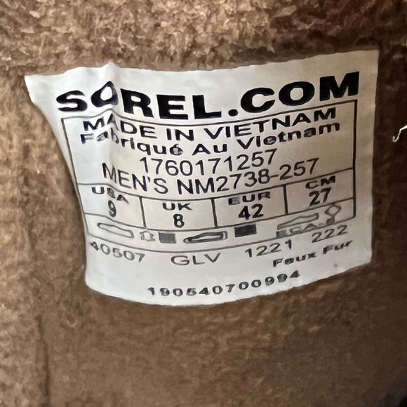 Sorel Buxton Pull On Waterproof Winter Boots, Tan And Black, 200g, Mens 9, EUC - Picture 10 of 16